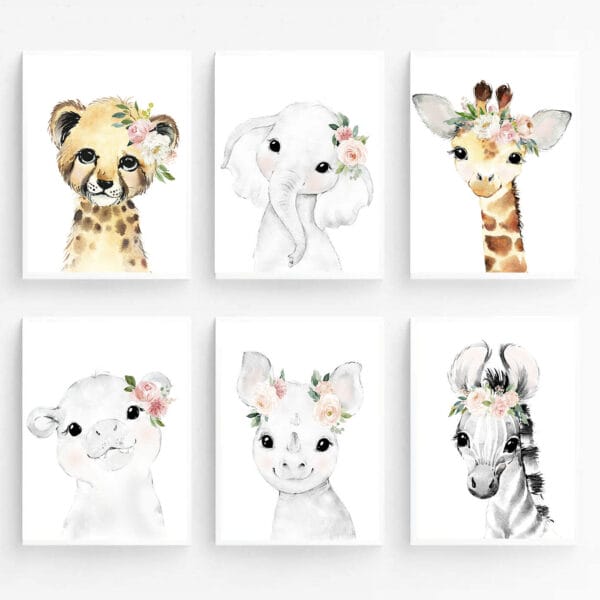 Animales, decoracion, Cuadros decorativos para niños