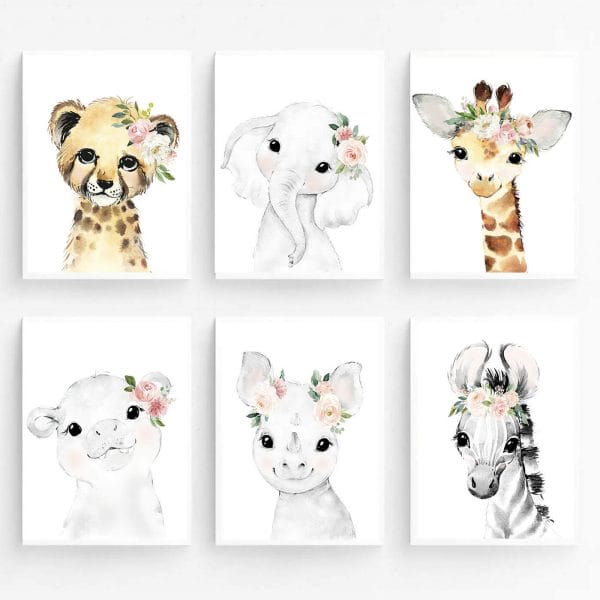 Animales, decoracion, Cuadros decorativos para niños